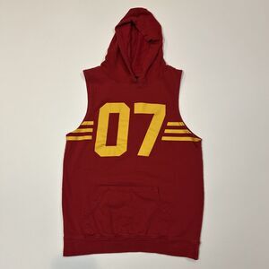 Harry Potter Sleeveless Hoodie Adult Large Red Pullover Sweatshirt Jersey Style